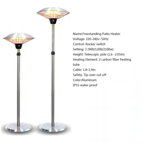 2100W Paddenstoel Paraplu Elektrische Infrarood-/Buitenverwarmer Voor Garage Achtertuin Vrijstaande Terrasverwarmer Waterdicht - Product Image 4