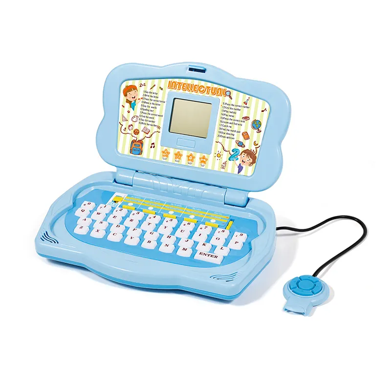 ألعاب كمبيوتر محمول تعليمية 20 وظيفة آلة تعلم الأطفال كمبيوتر تفاعلي باللغة الإنجليزية مع شاشة LCD وماوس