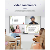 Hiseeview OPS Android Windows 75 Inch 4K LED Digital Smart Board Interactive Whiteboard Flat Panel Layar Sentuh 20-Titik Intel