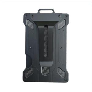 Newest Model Custom Logo Carbon Fiber Aluminum Slim Business Credit Card Holder RFID Money Clips <strong>Wallet</strong> <strong>for</strong> <strong>Man</strong> With ID Slot - Product Image 5