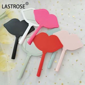 White Red Small Handheld Pocket <b>Makeup</b> Mirror Magnifying Lighted Customizable Private Label Mini Cosmetic Mirrors OEM Options - Product Image 3