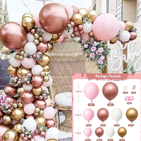 Kit de guirlande de ballons en latex de tailles et couleurs variées, ensemble d'arche de ballons DIY, décoration pour anniversaire, baby shower, festival, fête