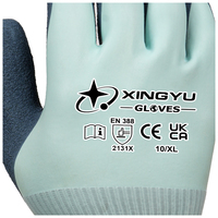 Guantes de Trabajo XINGYU de Nailon y Látex Calibre 15, Antideslizantes, Resistentes a las Manchas, para Recolección de Frutas, Clasificación de Carga y Trabajos de Taller