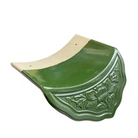 Tuiles de toit en céramique émaillée verte traditionnelle chinoise, tuiles de toit en argile et bambou directement de l'usine pour pagode et pavillon