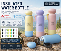 Bouteille de sport en acier inoxydable avec poignée portable et couvercle champignon, gobelet isotherme d'extérieur, tasse de voyage anti-fuite pour voiture