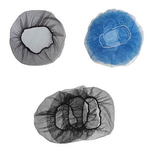 100 buah penutup kepala sekali pakai penggunaan makanan SPA pembersih topi rambut jaring rambut nilon populer jaring rambut hitam jaring rambut - Product Image 1