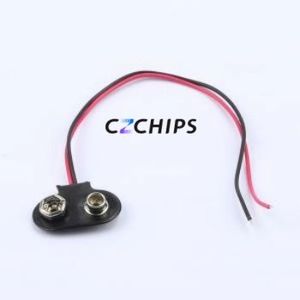 BE-13-003-150 Button & Strip Battery Connector Connector Battery Clip 9V Stacked Battery - Product Image 1