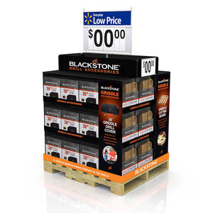 Carton ondulé de supermarché de haute qualité, Snacks aux noix, lait nourriture boisson PDQ présentoir de palette carré - Product Image 1