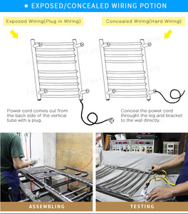 <strong>Free</strong> <strong>Standing</strong> <strong>Heated</strong> <strong>Towel</strong> <strong>Rails</strong> Factory 304 Stainless Steel Wall-Mounted Electric <strong>Towel</strong> Warmer for Bathroom - Product Image 5
