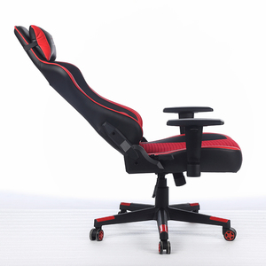 Chaise de jeu <span class=keywords><strong>rouge</strong></span> à dossier haut avec accoudoirs réglables 2D, support lombaire, design en maille respirante pour les joueurs PC <span class=keywords><strong>et</strong></span> <span class=keywords><strong>siège</strong></span> ergonomique de bureau - Product Image 4