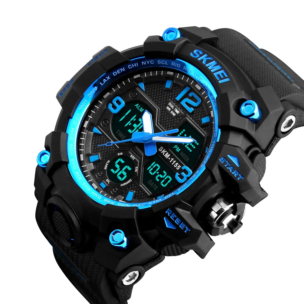 Skmei 1155 custom watch logo relgi os masculinos Men Digital Waterproof Watches Wristwatch