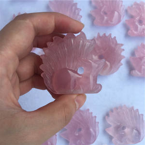 ขายส่งธรรมชาติโรสควอตซ์คริสตัลหินแกะสลักสีชมพู<span class=keywords><strong>เก้า</strong></span><span class=keywords><strong>หาง</strong></span>ฟ็อกซ์สำหรับของขวัญ - Product Image 4