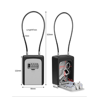 Boîte à clés sécurisée portable grande capacité avec serrure à combinaison pour famille, agent immobilier, mur extérieur