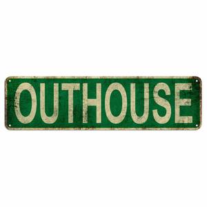 Outhouse Slim Tin Sign Street Funny Metal Sign Decoración de pared para dormitorio Farm Home Bar Garage Man Cave Wall Art Gift 4 "por 16" - Product Image 2