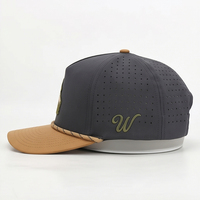 Gorras de Béisbol Deportivas de 5 Paneles, Gorras Deportivas con Orificios Cortados con Láser, Impresión Puff, 100% Algodón, Ajustables, Unisex