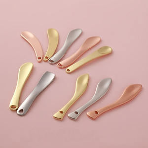 Espátula Cosmética Metálica Personalizada de Marca Privada para Crema Facial y de Ojos, Mini Cuchara para Mezclar Mascarillas y Maquillaje - Product Image 1