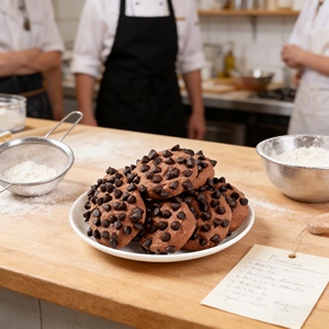 คุกกี้ช็อกโกแลตชิป รส<span class=keywords><strong>โกโก้</strong></span>คู่ ไม่มีสาร<span class=keywords><strong>ป</strong></span>รุงแต่ง บรรจุกล่องแยกชิ้น ขนมสำหรับซูเ<span class=keywords><strong>ป</strong></span>อร์มาร์เก็ตและร้านเบเกอรี่ - Product Image 5