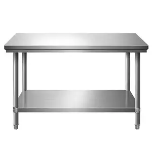 Table de travail commerciale en acier inoxydable pour restaurant cuisine base de table en inox industriel comme plate-forme de travail à vendre