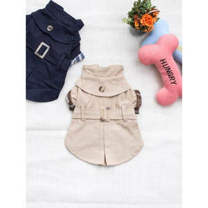 Lujosa gabardina L para mascotas Elegantes abrigos para perros con patrón sólido en poliéster Muestra gratis para el Año Nuevo chino y Navidad - Product Image 1