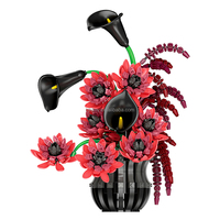 885 Piezas de Juguetes Creativos para Hacer Manualidades, Juego de Bloques de Flores Hechas a Mano, Juego de Bloques de Construcción Wieked Beauty Garden, Juego de Bloques de Construcción de Ramos de Flores