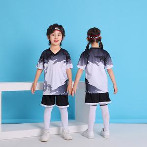 子供用サッカースーツセット半袖スポーツチームユニフォーム夏秋通気性クイックドライユニセックスティーンエイジャーDIY印刷 - Product Image 6