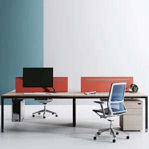 โต๊ะทำงานโต๊ะคอมพิวเตอร์ดีไซน์ออฟฟิศแบบยืดหยุ่นเฟอร์นิเจอร์สำนักงานทันสมัย
