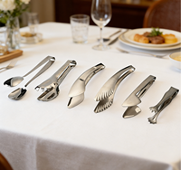 Pince à soupe de buffet pour hôtel et restaurant, réutilisable, en acier inoxydable, pince alimentaire classique de luxe résistante à la chaleur