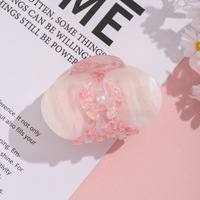 Yuxi Pinces à cheveux rétro personnalisées, fleurs dégradées, barrettes pour coiffure mi-attachée, pinces requin, accessoires capillaires papillon dégradés