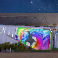 Écran mural vidéo LED flexible P5-P10 pour intérieur, film transparent auto-adhésif, compatible SDK, OEM/Agence/Distribution, pour ascenseurs