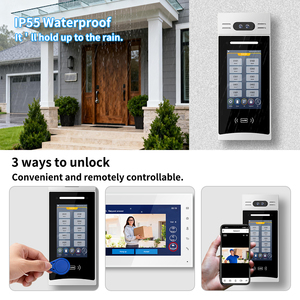 Système d'interphone vidéo pour immeuble multi-appartements, <span class=keywords><strong>application</strong></span> Tuya, déverrouillage à distance, écran tactile 7 pouces, visiophone intelligent 1080P - Product Image 3