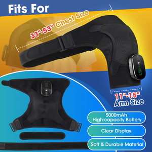 Attelle d'épaule rechargeable par USB Ceinture de massage Chauffage électrique Vibration Epaule Wrap <span class=keywords><strong>Massager</strong></span> - Product Image 5