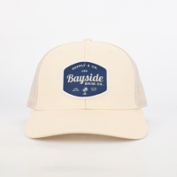 Gorra deportiva de algodón clásica personalizada con parche tejido, gorro de malla hecho de poliéster para uso en pesca de rendimiento informal al aire libre