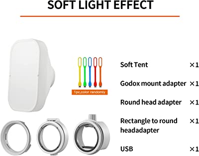 Godox ML-CS1625 – Kit Softbox Pieghevole Con 3 Adattatori Per Luci Godox (V1, ML30, AD200PRO, V860III E Altri)