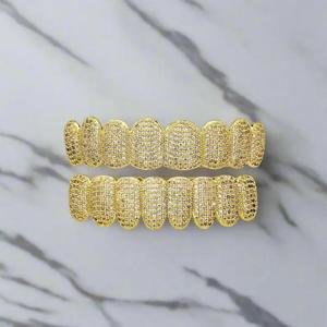 Grillz personnalisés en argent sterling 925 de qualité supérieure avec moissanite taille brillant, aspect diamant, bijoux dentaires unisexe pour la mode moderne - Product Image 1