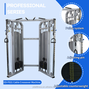 Machine de musculation multifonctionnelle professionnelle à <span class=keywords><strong>prix</strong></span> d'usine, équipement de fitness commercial, système de poulies doubles, métal, 70 kg - Product Image 3