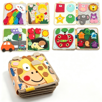Livre d'activités sensoriel en feutre pour bébé, livre éducatif en tissu, jouet Montessori populaire en feutre, motif faon avec visages interchangeables