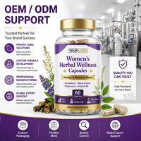 Capsules de bien-être à base de plantes pour femmes avec Gattilier, Cimicifuga, Magnésium, Vitamine B6 – Complément alimentaire OEM ODM Marque Privée
