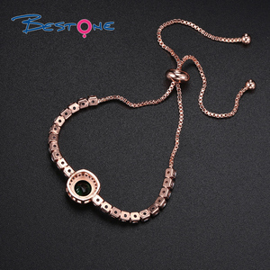 Delicadas pulseras de piedra natal de cristal de colores para mujer, regalos de joyería, pulsera de tenis de circonita cúbica con micropavé de lujo CZ Iced Out - Product Image 6