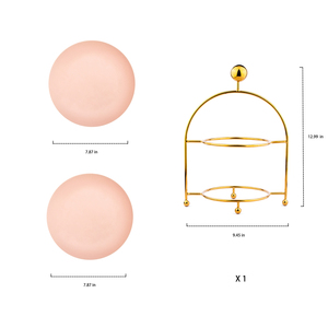 Giá Đỡ Bánh <span class=keywords><strong>2</strong></span> Tầng, Giá Trưng Bày Bằng Thép Không Gỉ Cho Cupcake Món Tráng Miệng Trái Cây-Bữa Tiệc Ngày Lễ Và Giá Đựng Trà/Đĩa Chiều - Product Image 5