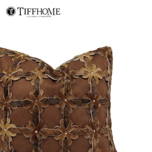 Tiff Home Nieuwe Innovatie 45*45Cm Biologische Koffiekleur Paardenhaar Geweven Kussenhoes Middeleeuwse Stijl Sierkussen Voor Woonkamer - Product Image 2