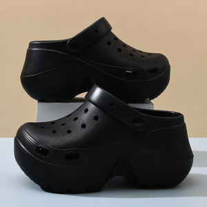 Sandalias de Plataforma con Cuña Transpirables para Mujer, Diseño Hueco de EVA Blanco Lechoso, Zapatos para Caminar en la Playa - Product Image 2