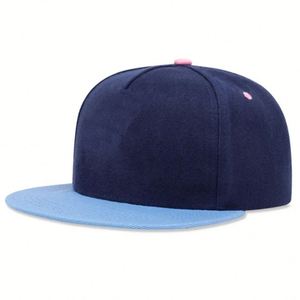 Gorras de Béisbol de Moda Hip Hop de 5 Paneles y Dos Tonos, Gorras Deportivas de Visera Plana Personalizadas con Cierre a Presión Unisex con Bordado 3D, Gorras Estructuradas - Product Image 3