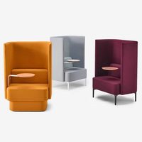 Canapé de bureau moderne en tissu pour zone de réception, fauteuils et canapés de réunion à dossier haut pour entreprises