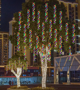 أضواء ليد مضادة للماء دش نيزك مطر 96 ليد/قطرة يمكن توصيلها لعطلة عيد الميلاد ، مصابيح متدلية لشجرة عيد الميلاد - Product Image 5