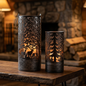 Wholesale Supply Iron Pillar <b>Candle</b> <b>Holder</b> Stand Waterproof Natural Durable for Christmas Home Decoration Handmade Eco-Friendly - Product Image 1