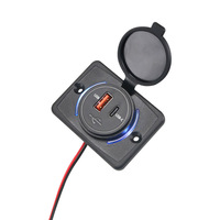 Chargeur USB 48W à port PD le plus vendu à l'international pour bus, camping-car, voiture avec support allume-cigare (YC-A79PD)