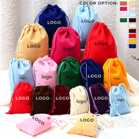 Sac cadeau en velours avec cordon de serrage, pochette pour bijoux, sac d'emballage, doux, luxueux, multicolores, réutilisable, fermeture à cordon de serrage, emballage cadeau