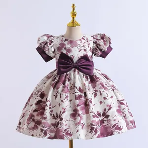 MQATZ Schlussverkauf Blumenmädchenkleid 4 Jahre alt Party-Kleidung Kinder Abendparty-Kleid Sommerkleid