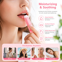 Baume à lèvres hydratant longue durée SPF 15, rose bonbon, végétalien, pour enfants, avec logo personnalisé, teinté miel