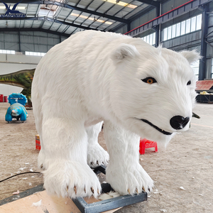 Ours polaire animatronique réaliste grandeur nature |   Accessoire interactif en fourrure mécanique pour animaux, idéal pour les parcs à thème et les expositions hivernales - Product Image 1